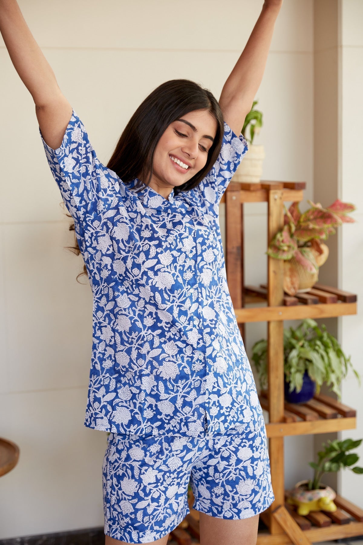 Women's Shorts Night Shirt Dress - Nangalia Ruchira