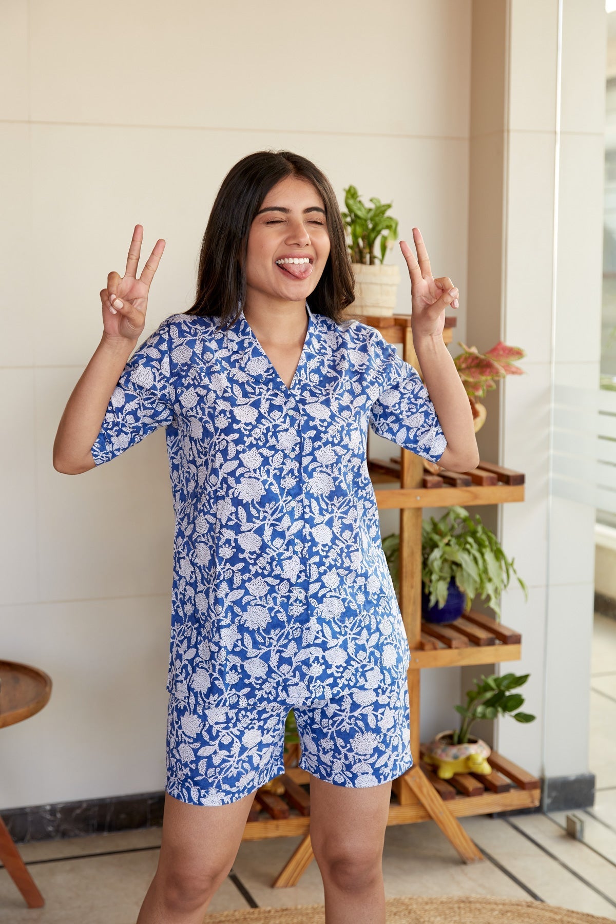 Women's Shorts Night Shirt Dress - Nangalia Ruchira