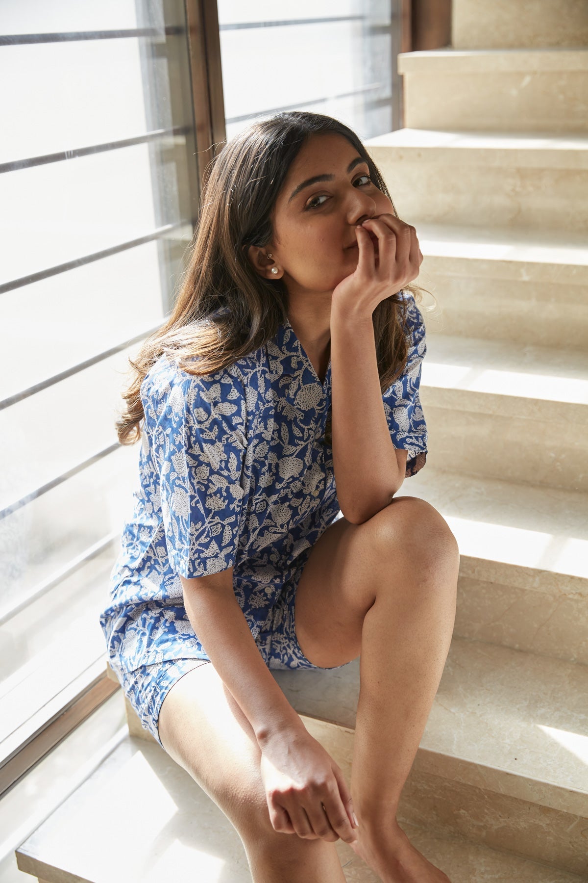 Women's Shorts Night Shirt Dress - Nangalia Ruchira