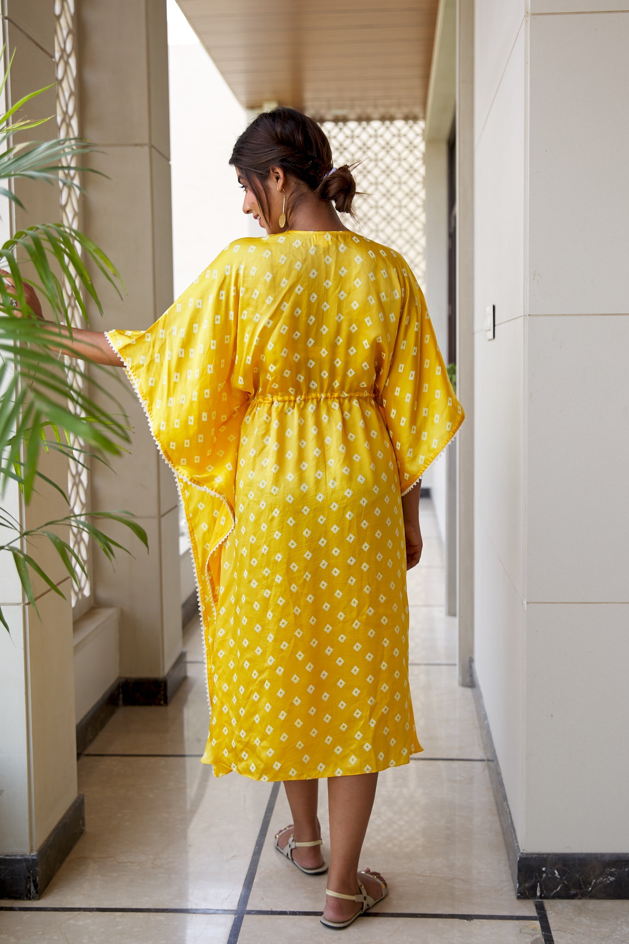 Women's Sunshine Bandhani Kaftan - Nangalia Ruchira