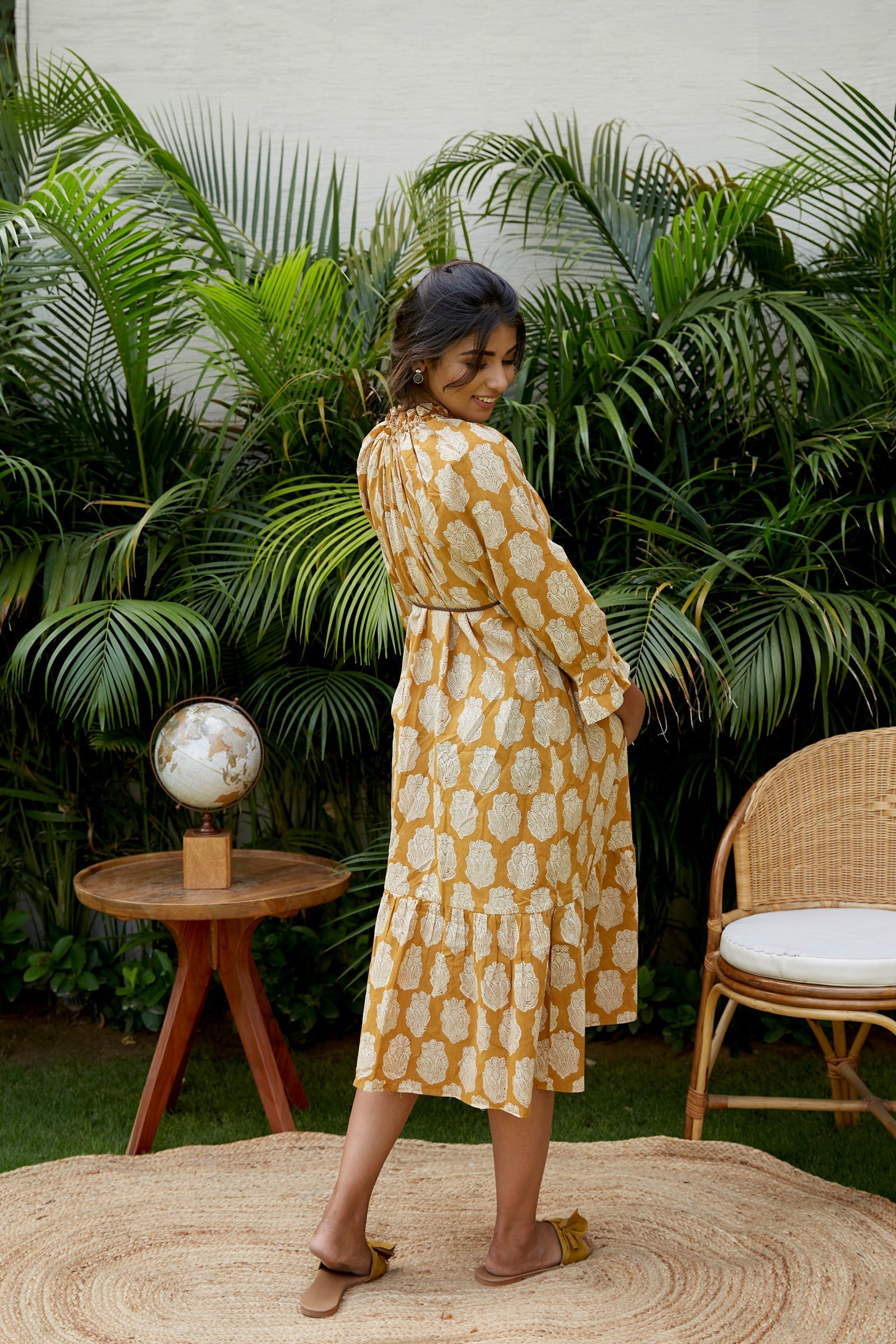 Women's Mustard Maternity Dress - Nangalia Ruchira