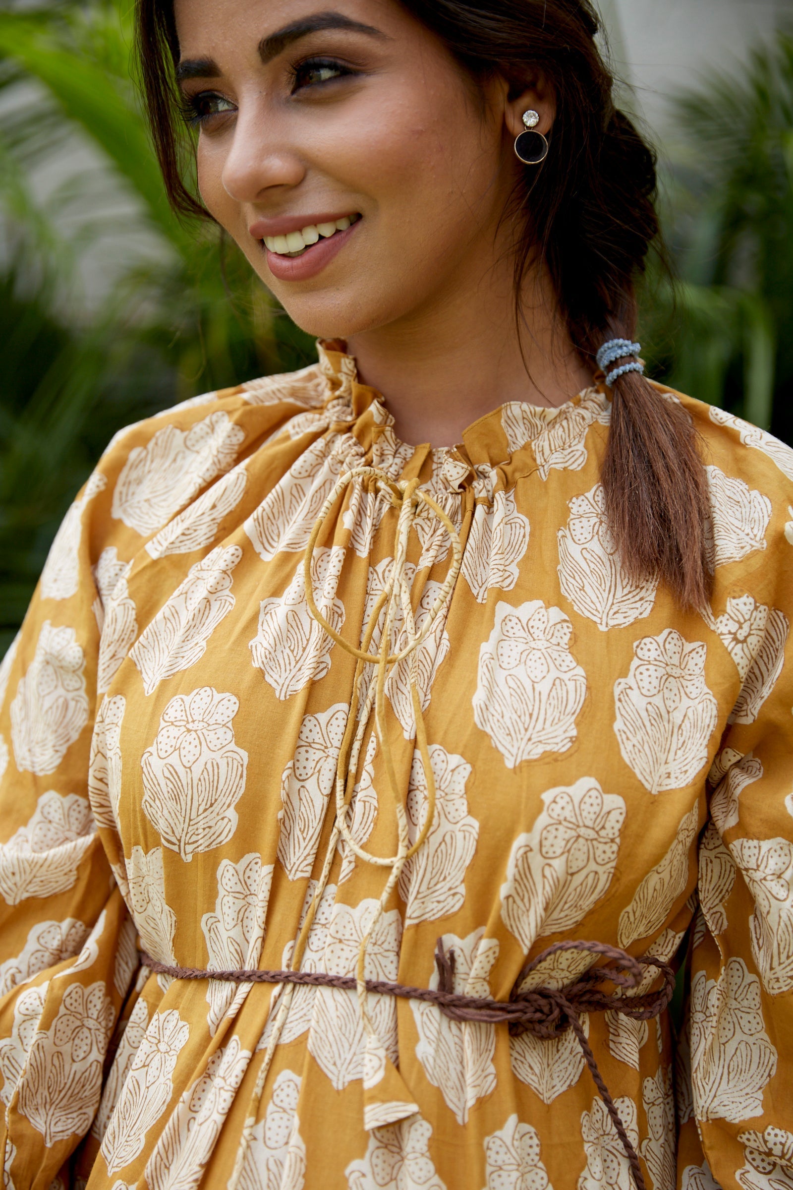 Women's Mustard Maternity Dress - Nangalia Ruchira
