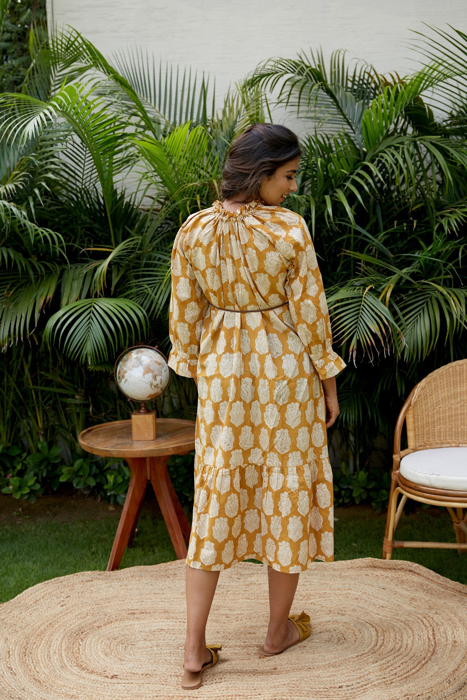 Women's Mustard Maternity Dress - Nangalia Ruchira