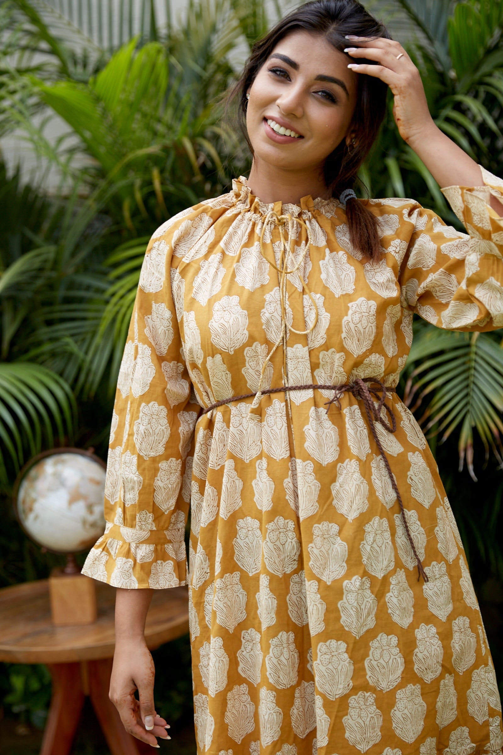 Women's Mustard Maternity Dress - Nangalia Ruchira