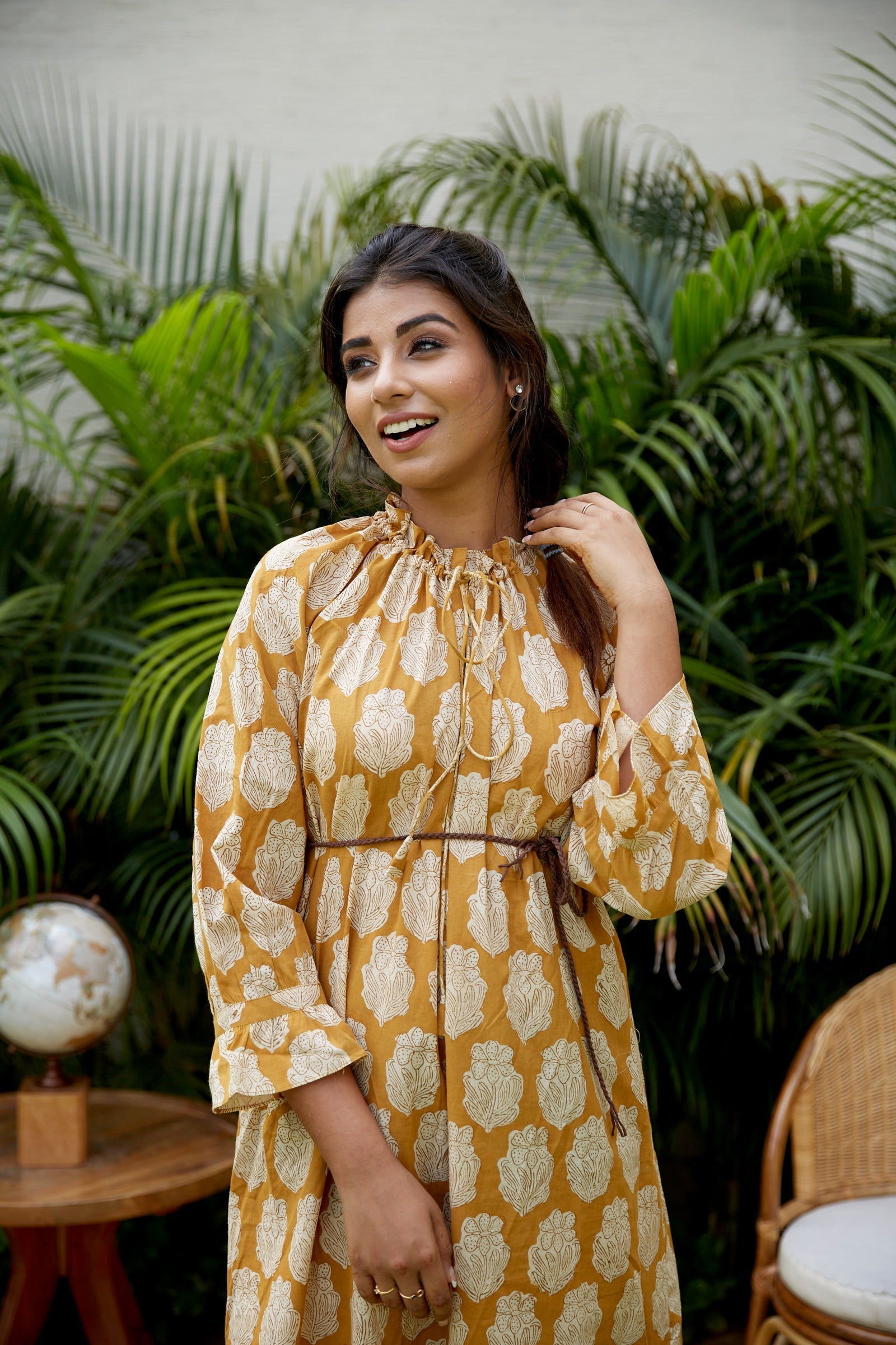 Women's Mustard Maternity Dress - Nangalia Ruchira