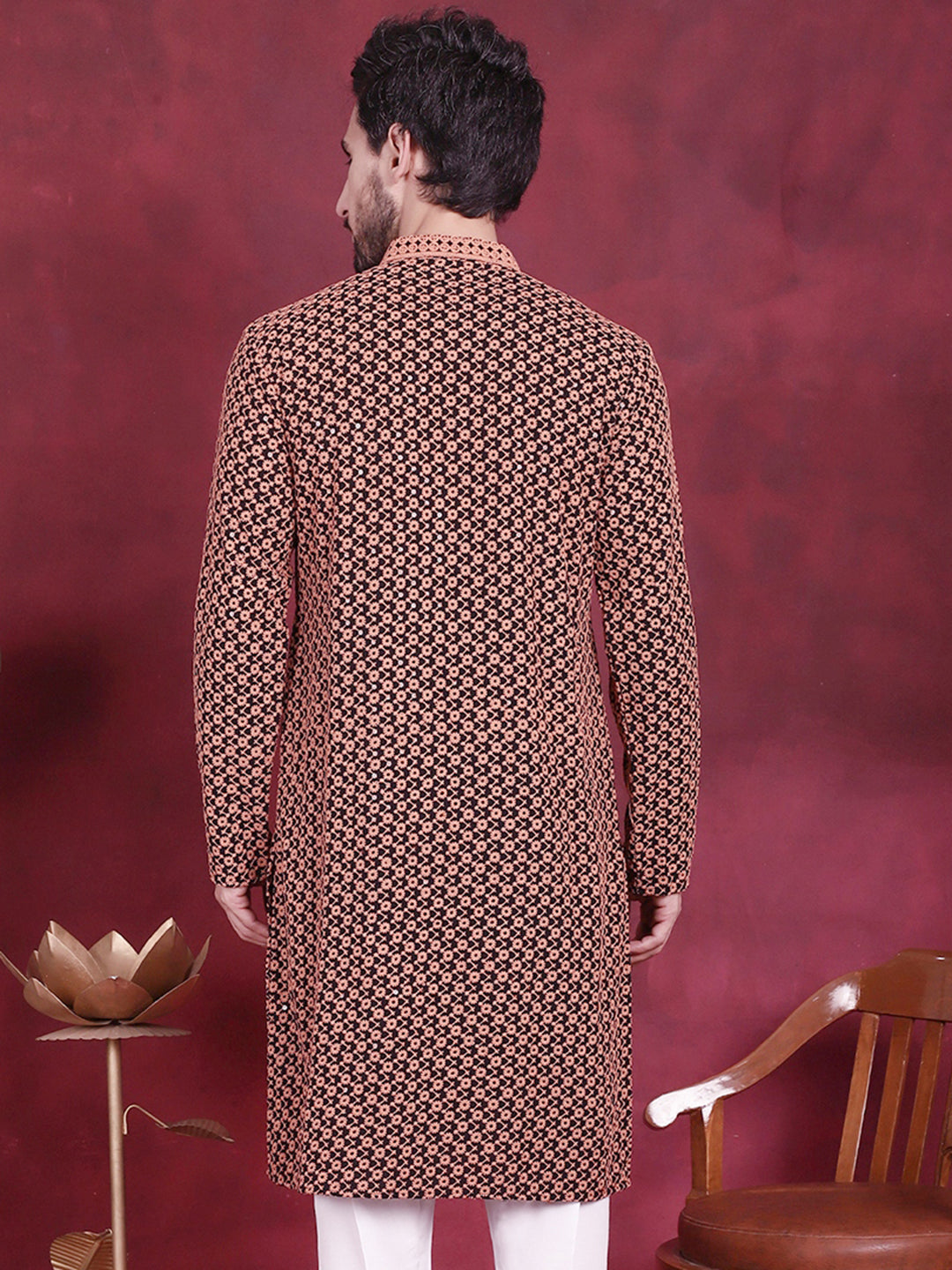 Men's Sequins Embroidered Kurtas - Taantav