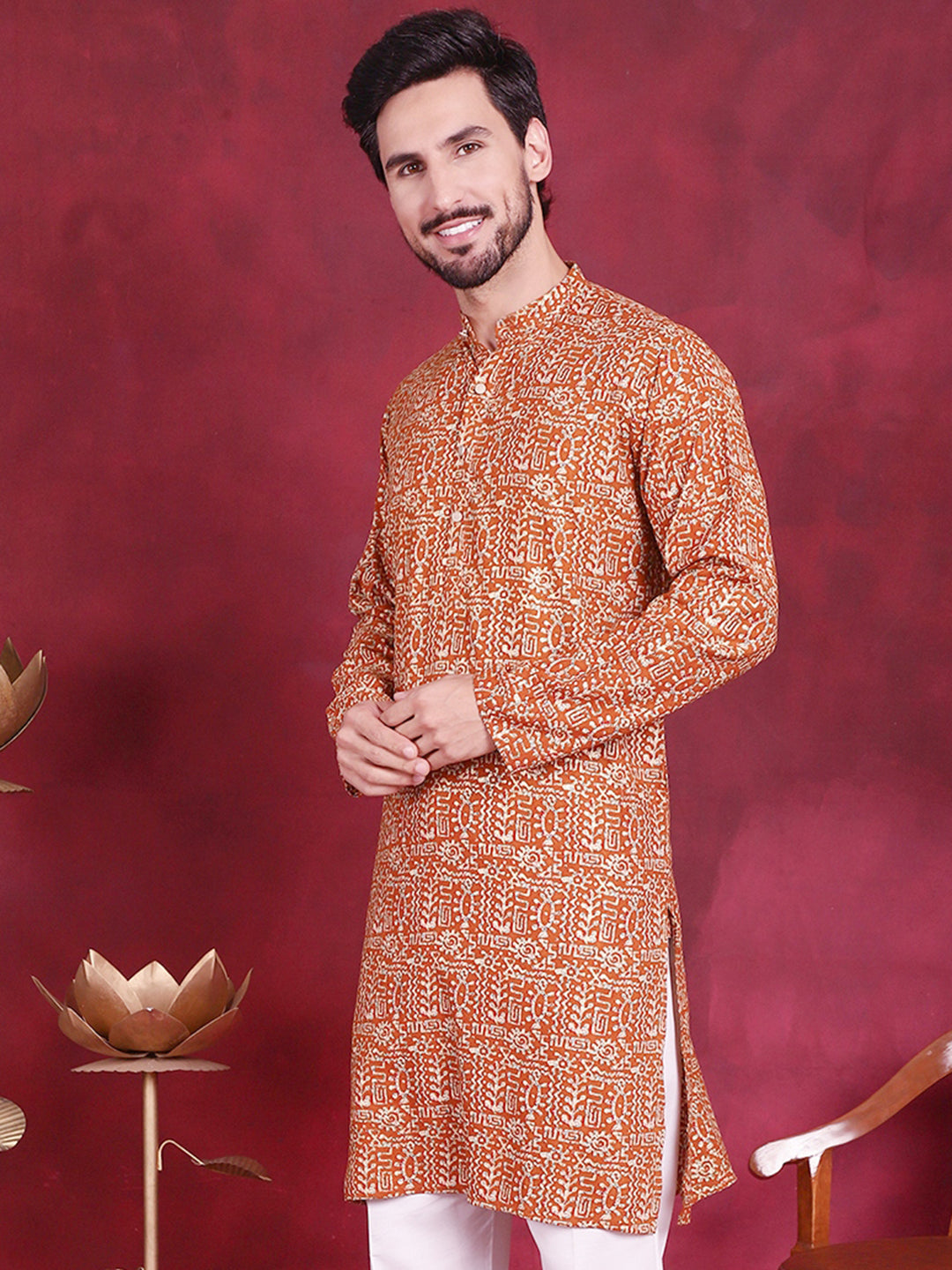 Men's Digital Printed Kurtas. - Taantav