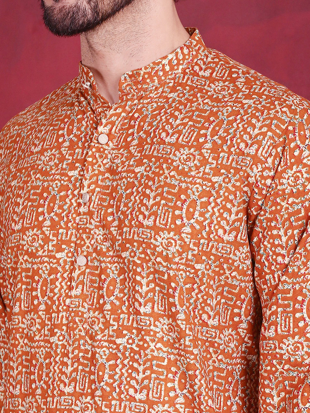 Men's Digital Printed Kurtas. - Taantav