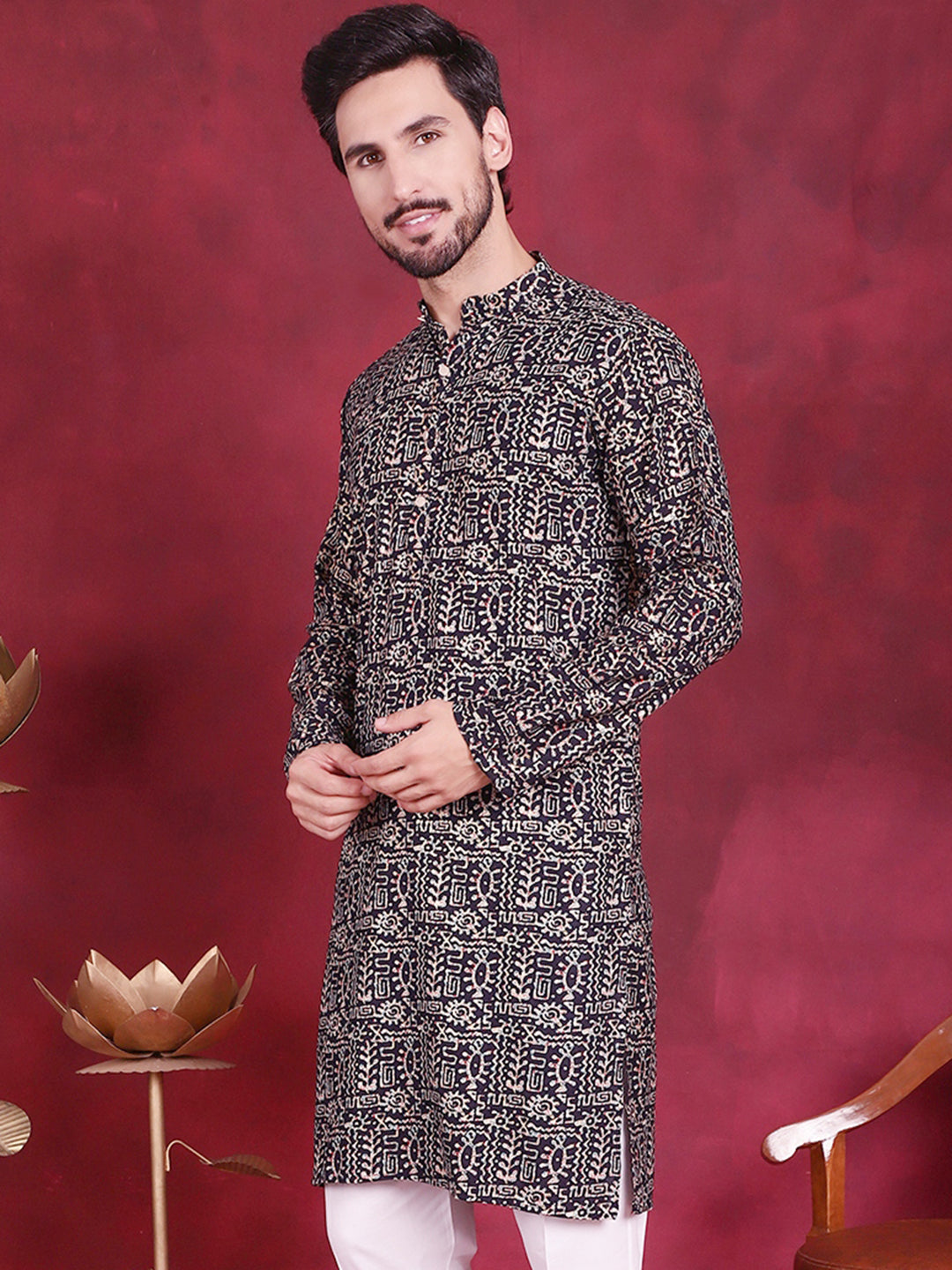 Men's Digital Printed Kurtas. - Taantav