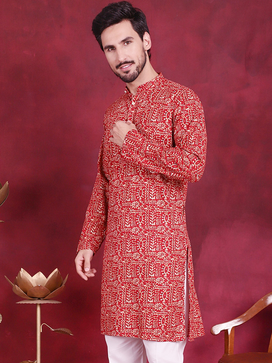 Men's Digital Printed Kurtas. - Taantav