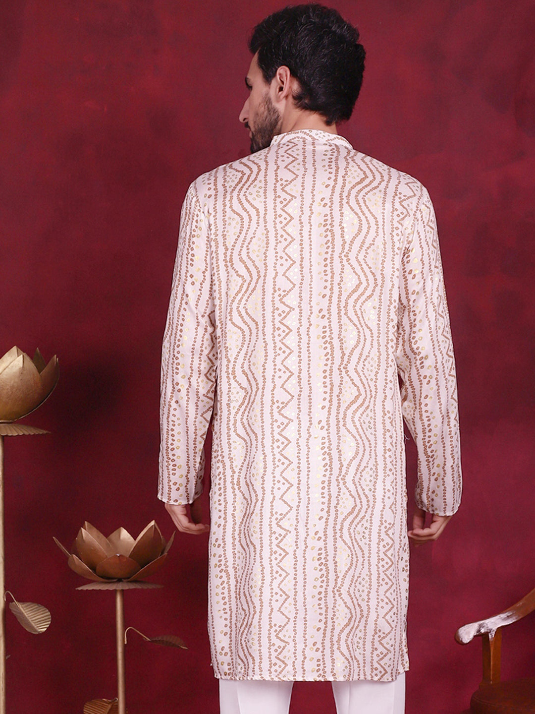 Men's Bandhani Printed Kurtas. - Taantav