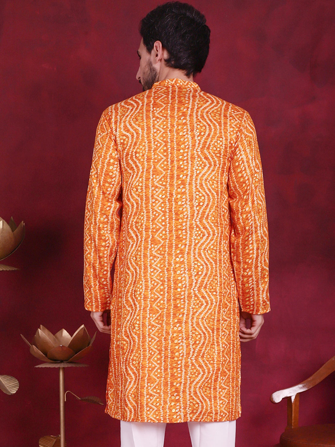 Men's Bandhani Printed Kurtas. - Taantav