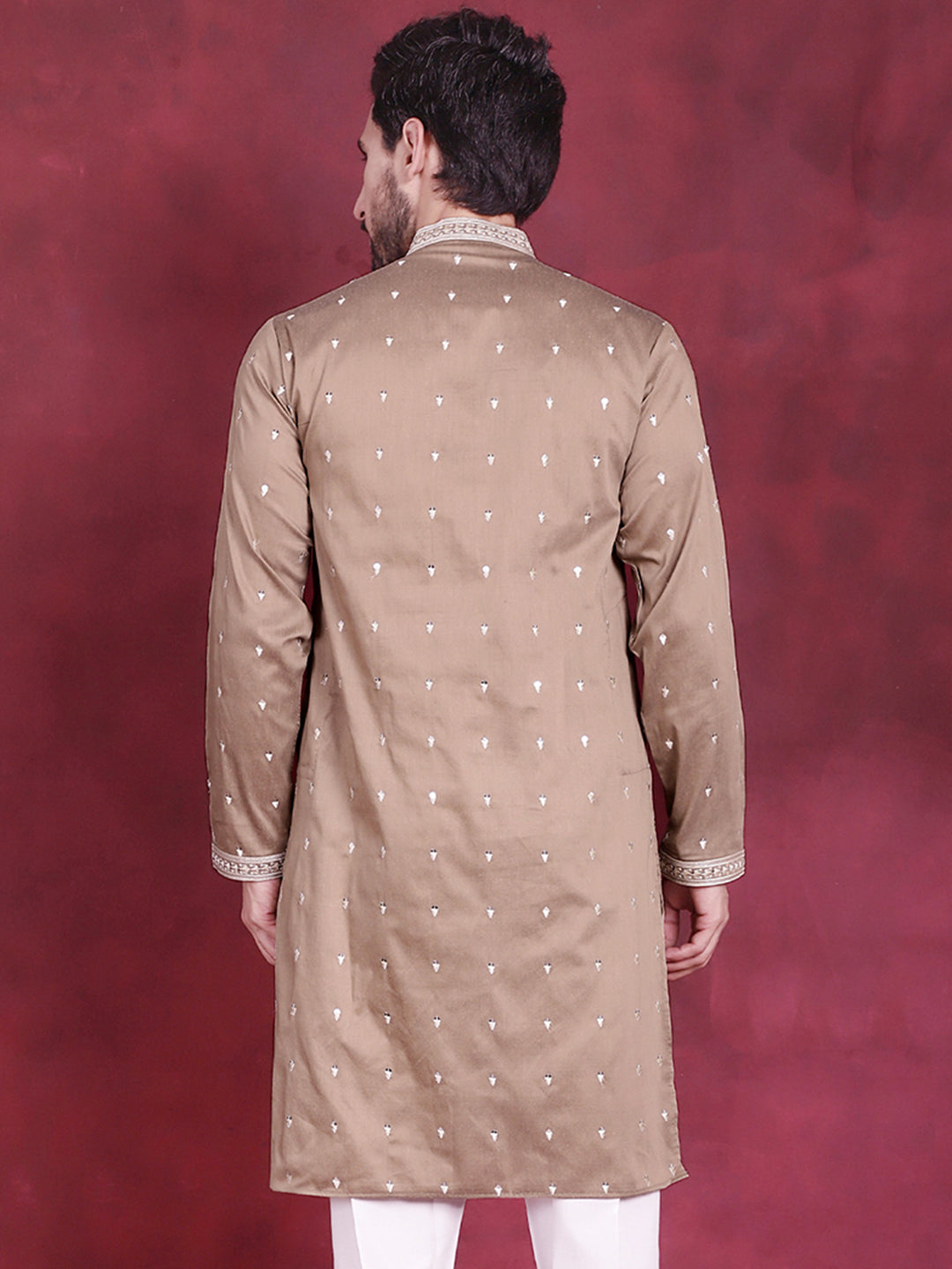 Men's Sequins Embroidered Kurtas. - Taantav