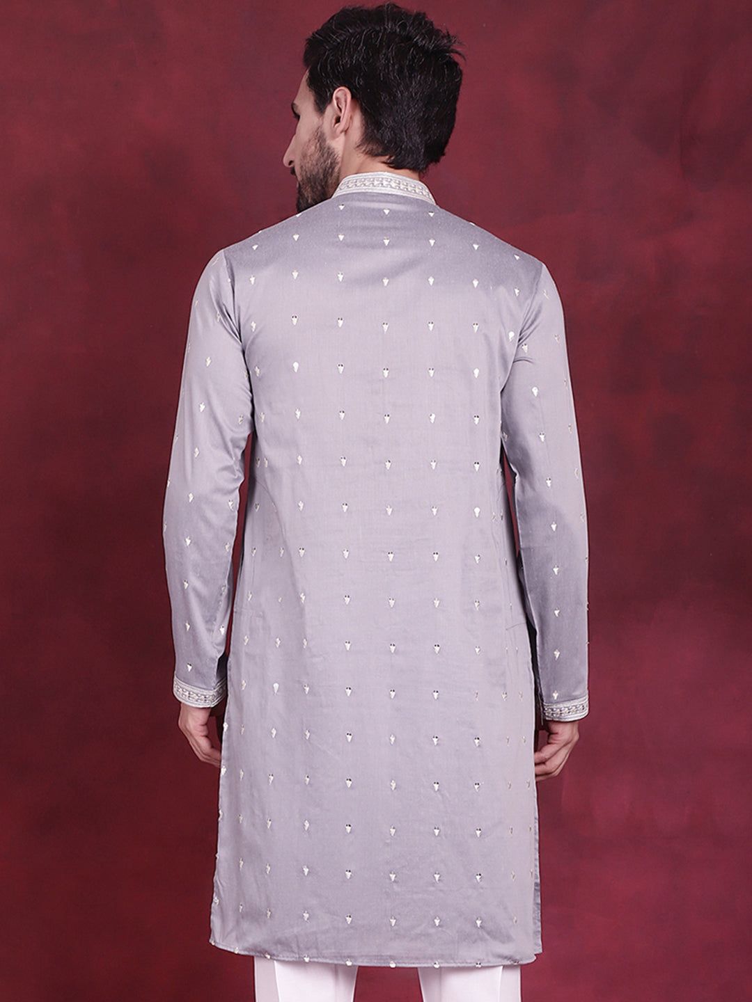 Men's Sequins Embroidered Kurtas. - Taantav