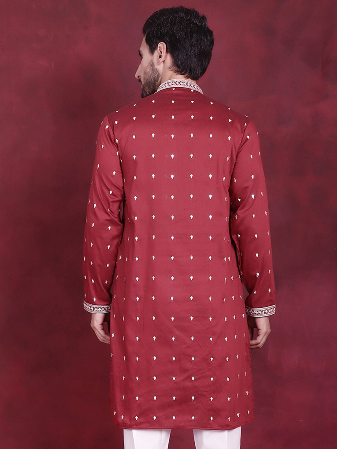 Men's Sequins Embroidered Kurtas. - Taantav