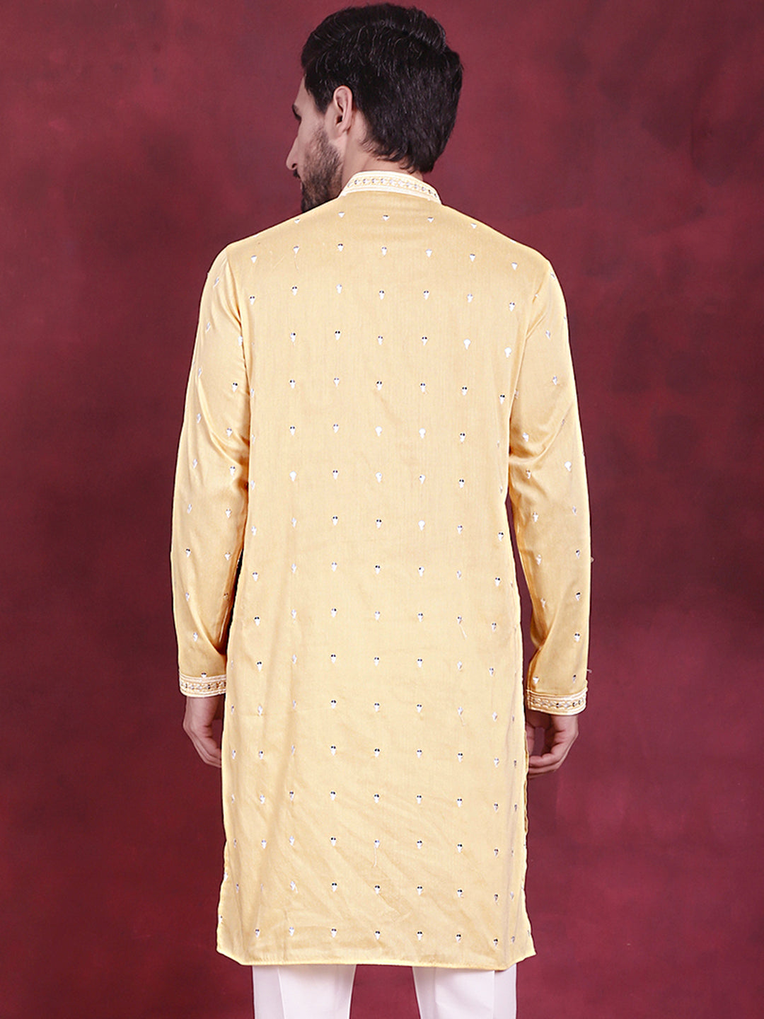 Men's Sequins Embroidered Kurtas. - Taantav