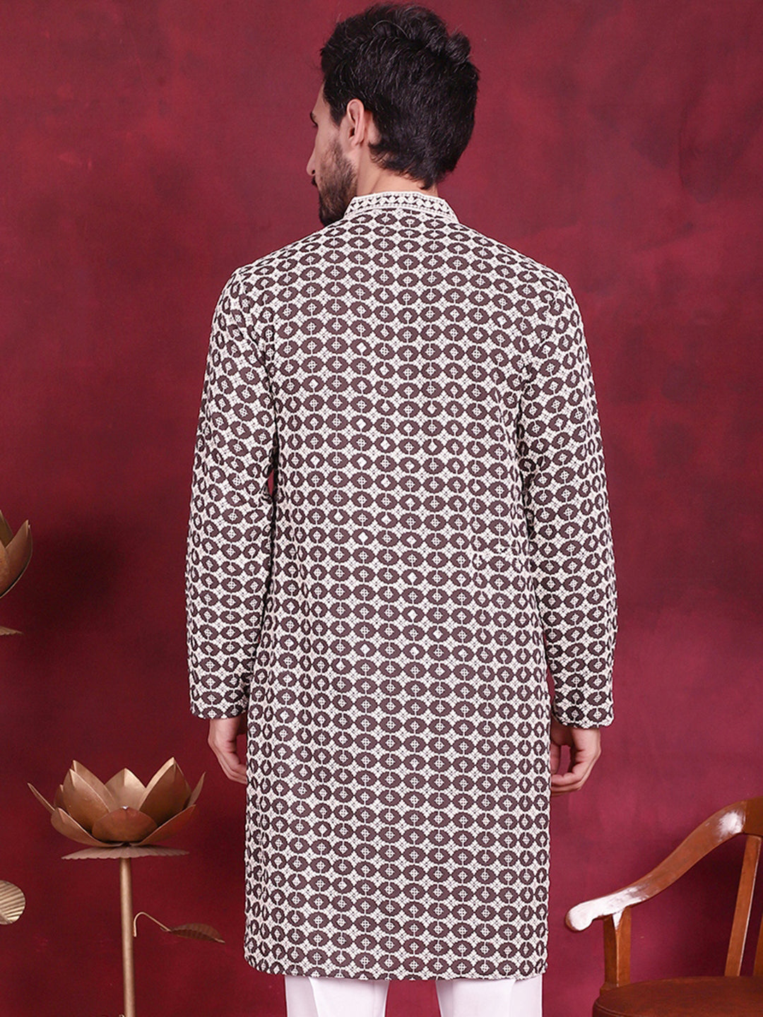 Men's Sequins Embroidered Kurtas - Taantav