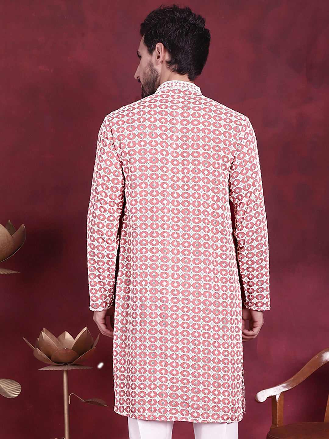 Men's Sequins Embroidered Kurtas - Taantav