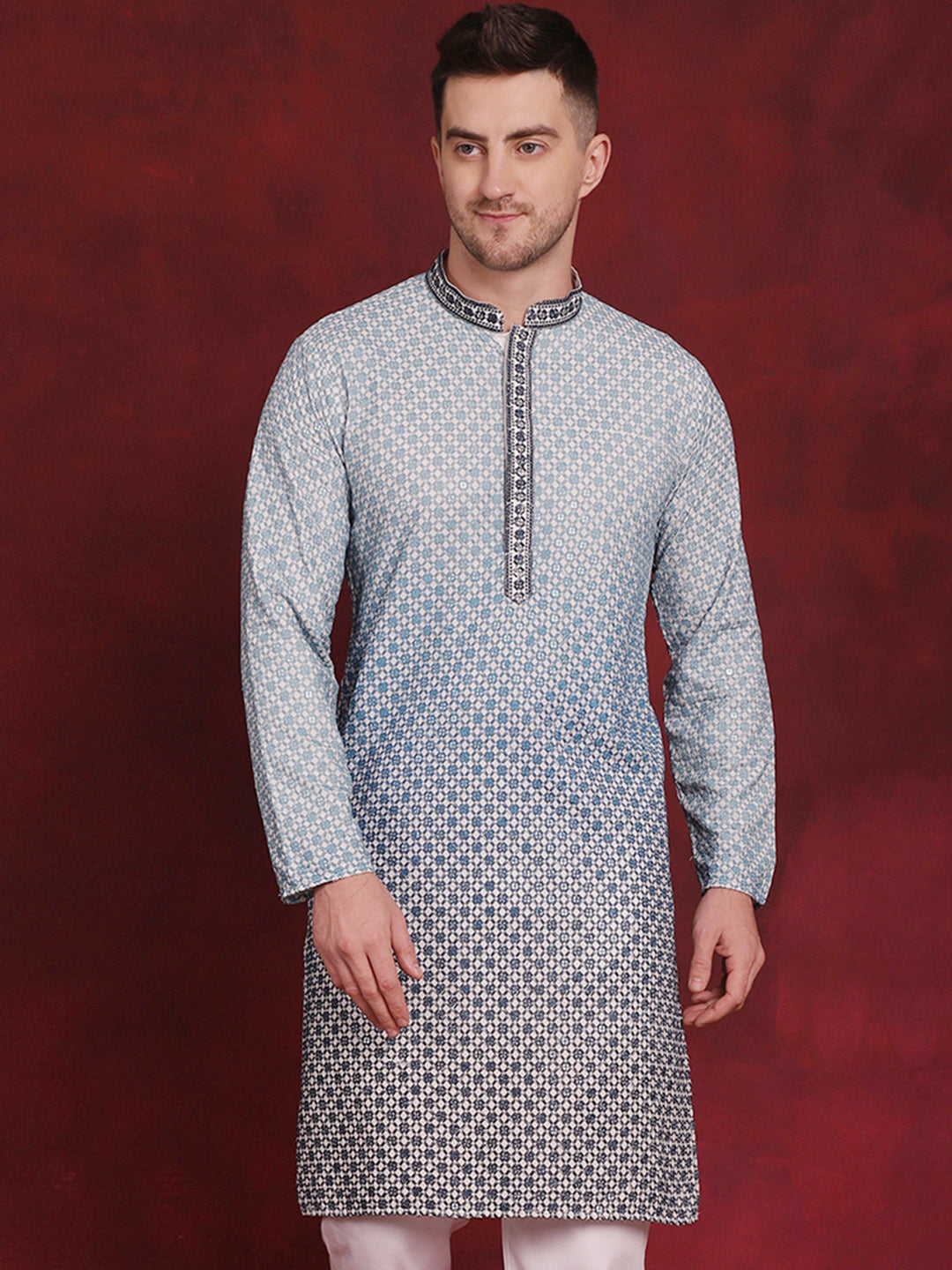 Men's Sequins Embroidered Kurtas - Taantav