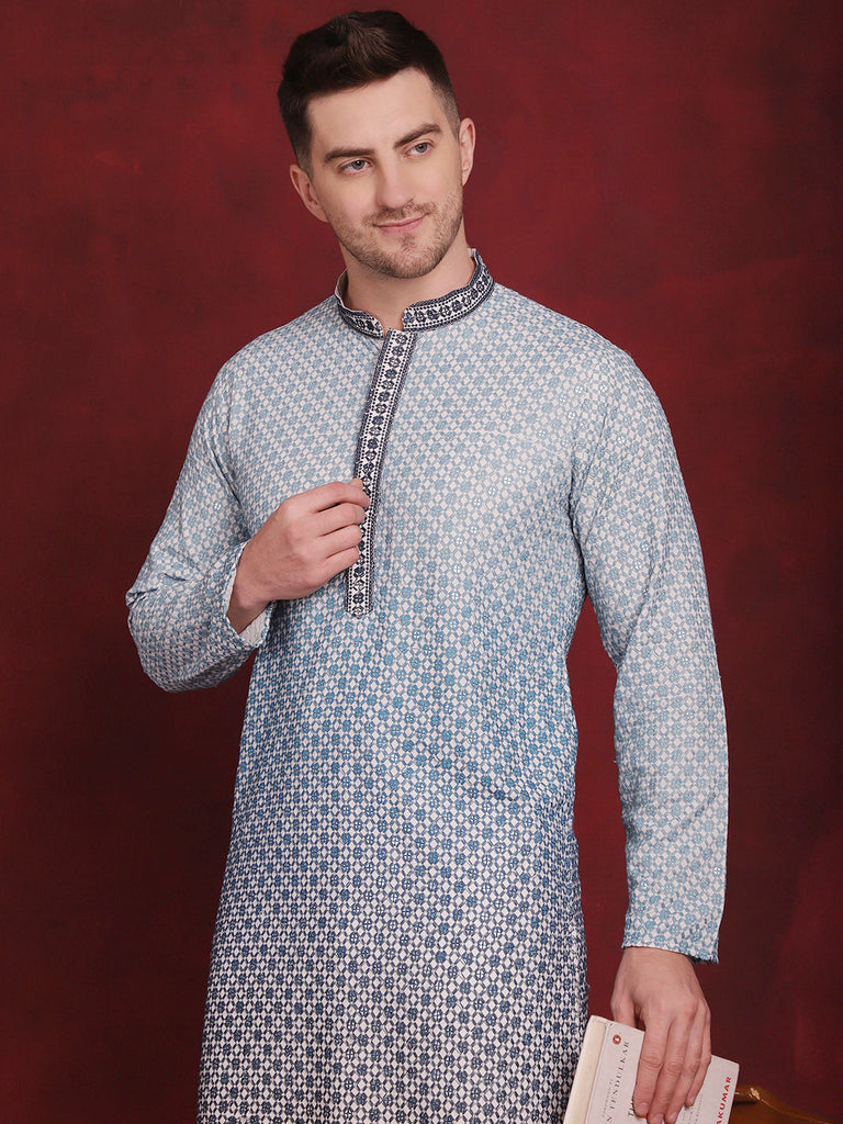 Men's Sequins Embroidered Kurtas