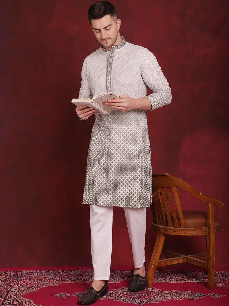 Men's Sequins Embroidered Kurtas