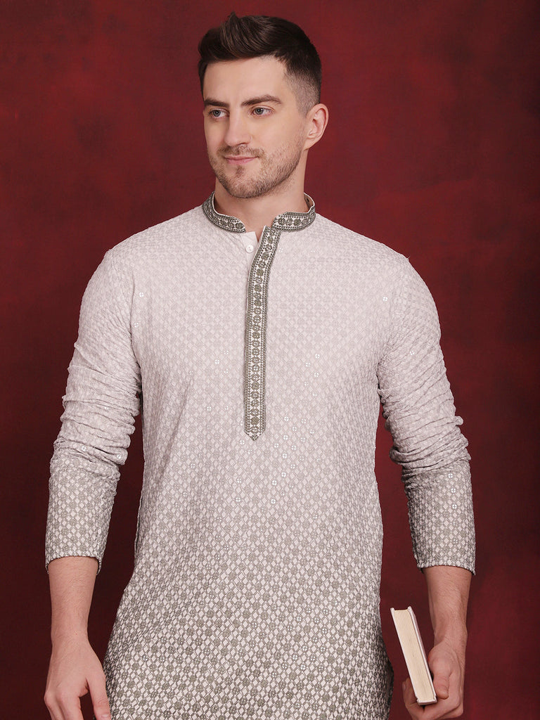Men's Sequins Embroidered Kurtas