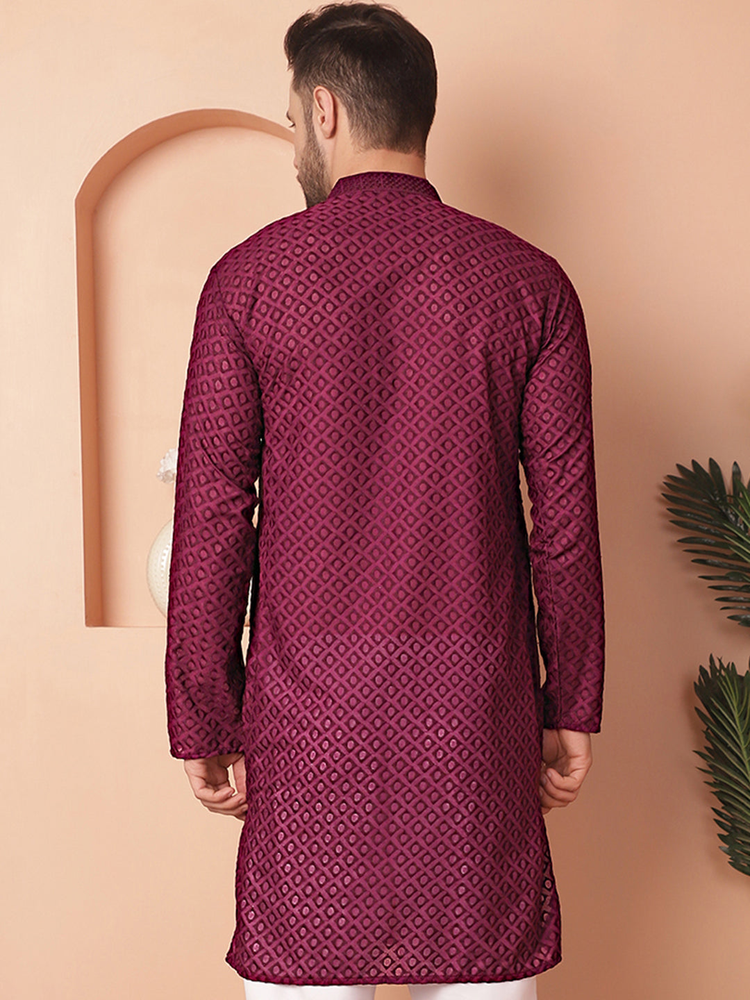 Men's Chikankari Pure Cotton Kurtas - Taantav