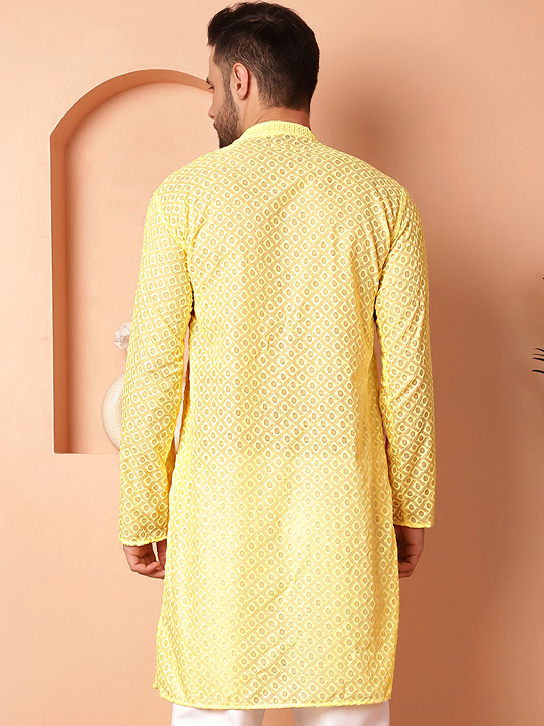 Men's Chikankari Pure Cotton Kurtas - Taantav