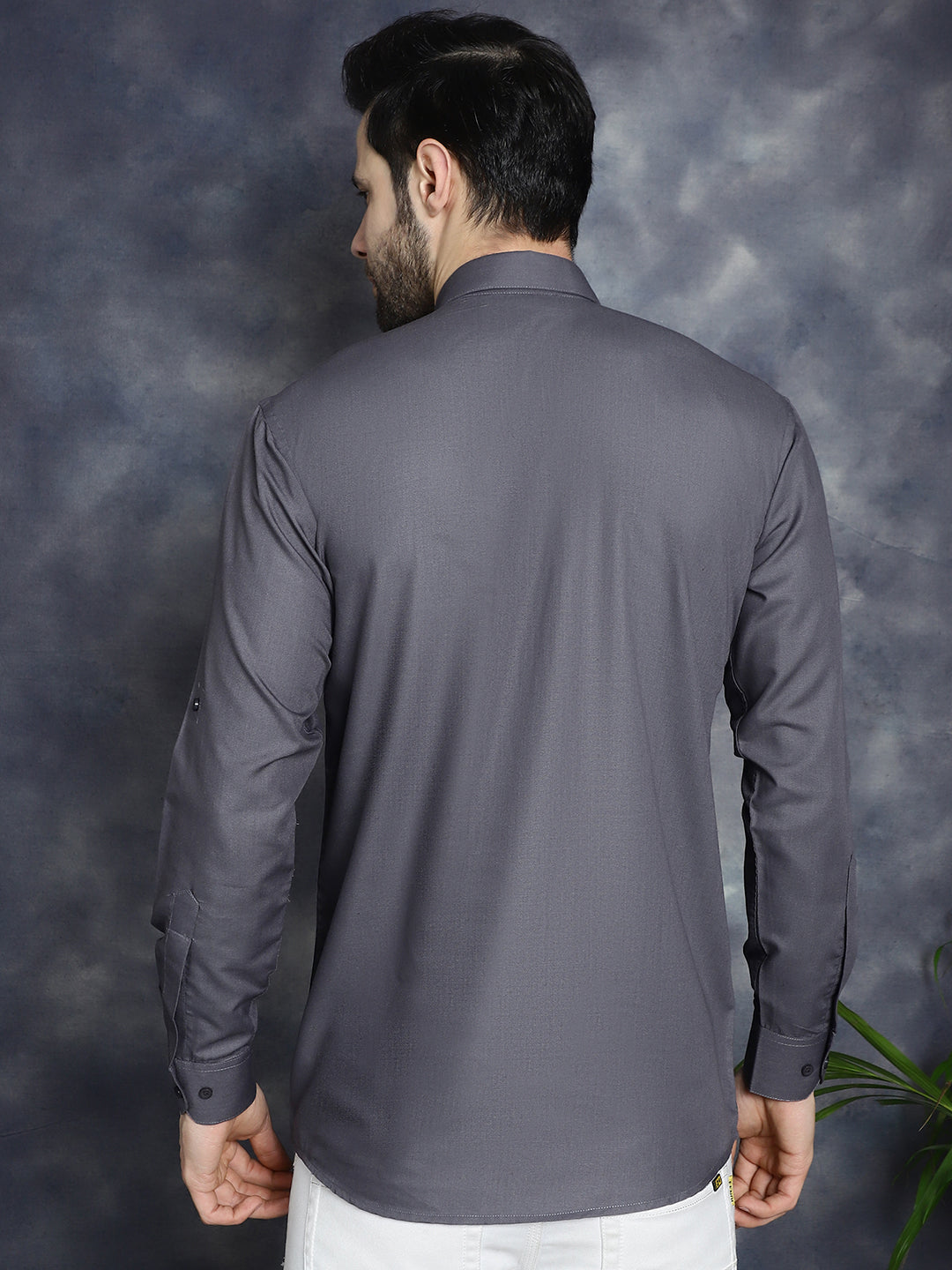 Men's Grey Solid Short Kurtas - Taantav