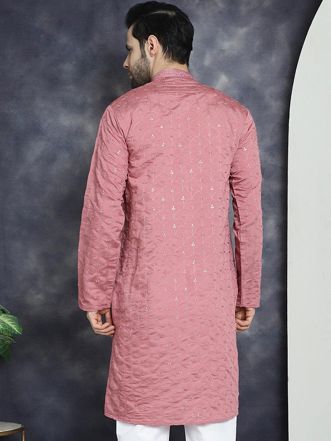 Men's Sequins Embroidered Kurtas - Taantav