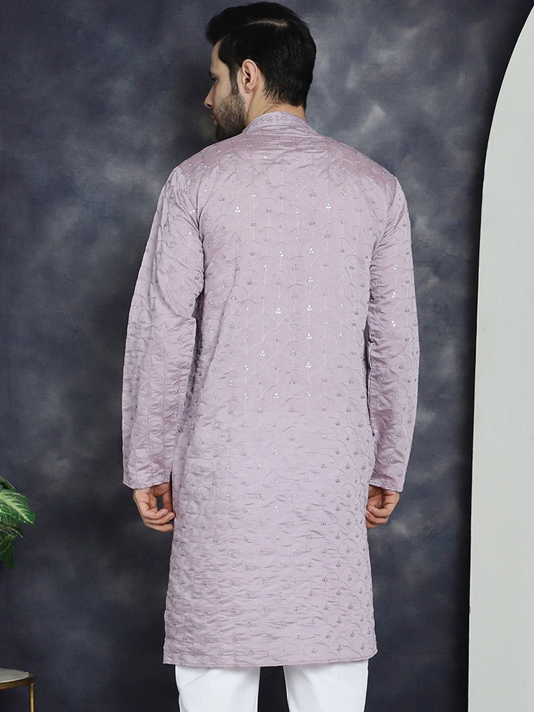 Men's Sequins Embroidered Kurtas - Taantav