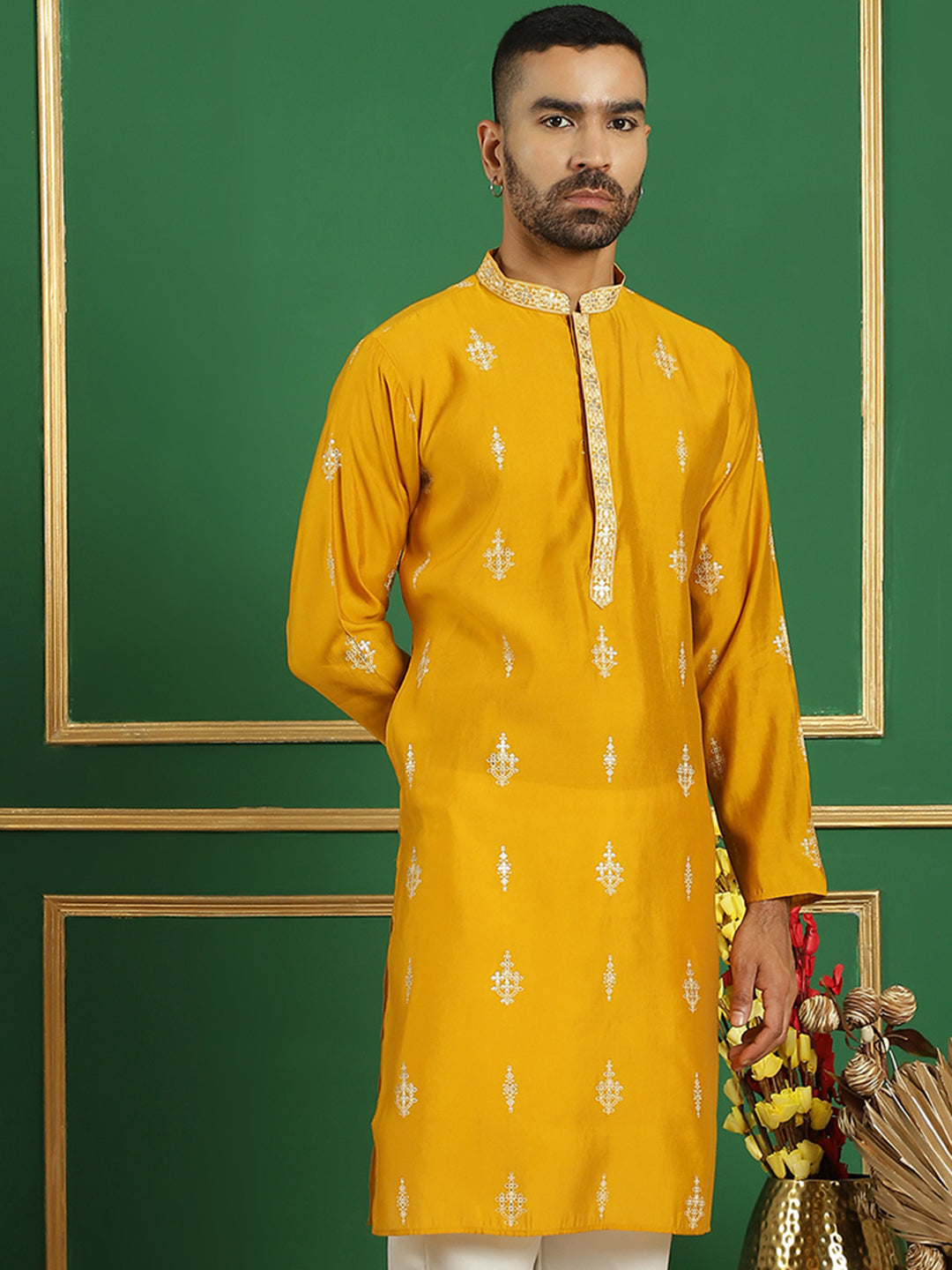 Men's Geometric Printed Kurtas - Taantav