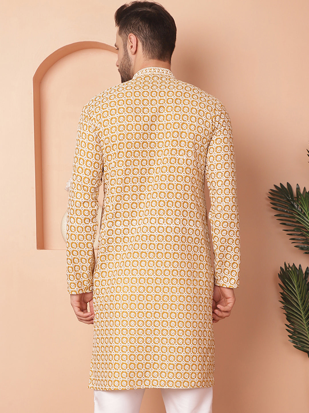 Men's Chikankari Pure Cotton Kurtas - Taantav