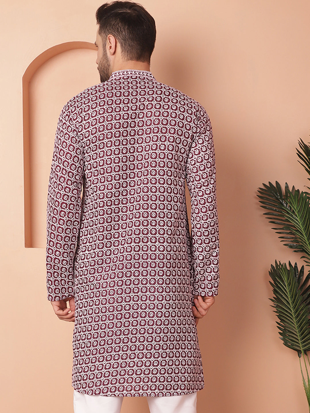 Men's Chikankari Pure Cotton Kurtas - Taantav