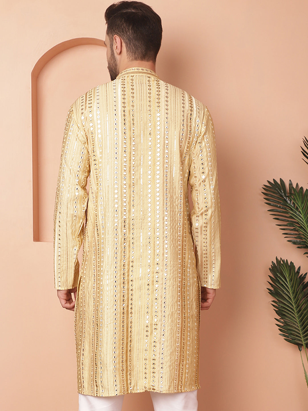 Men's Mirror Work Kurtas - Taantav