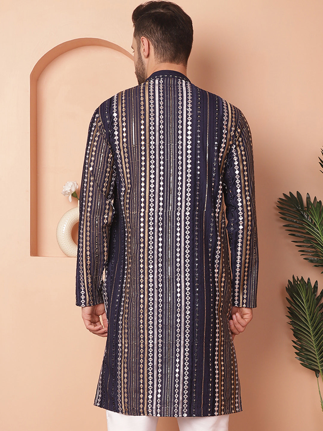 Men's Mirror Work Kurtas - Taantav