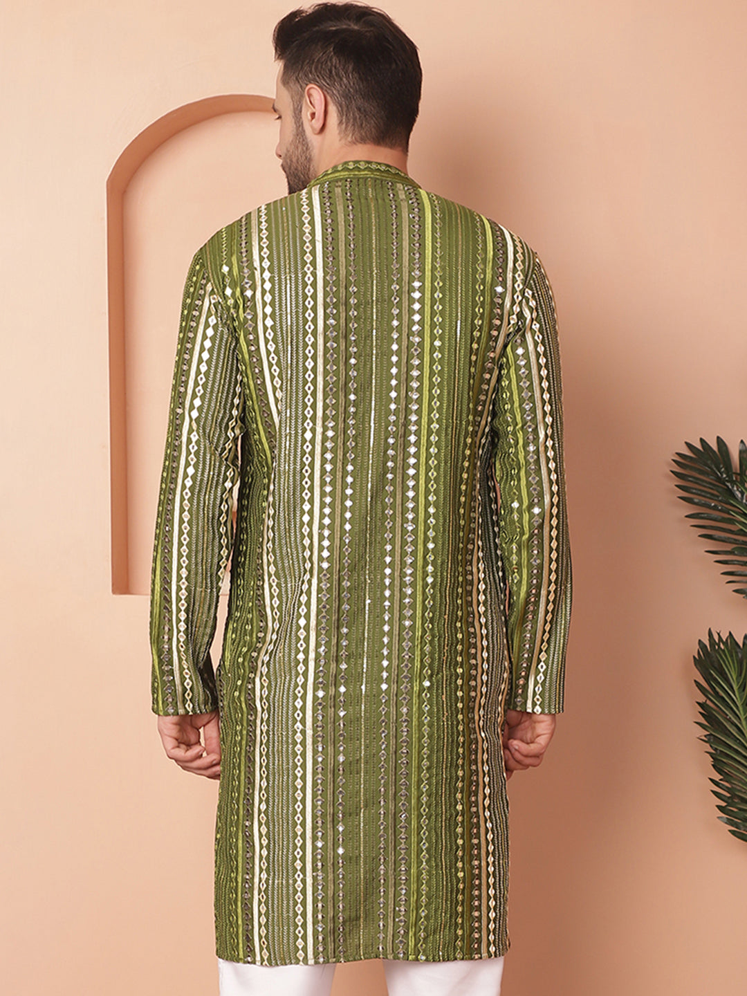 Men's Mirror Work Kurtas - Taantav