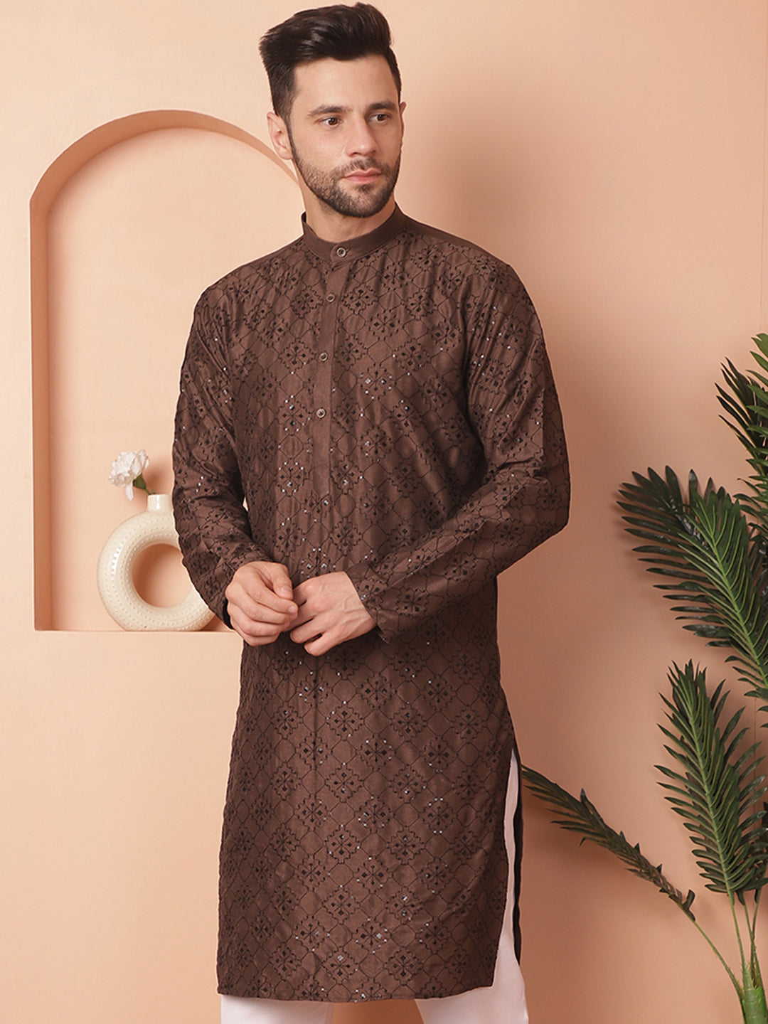 Men's Chikankari and Sequence Kurtas - Taantav