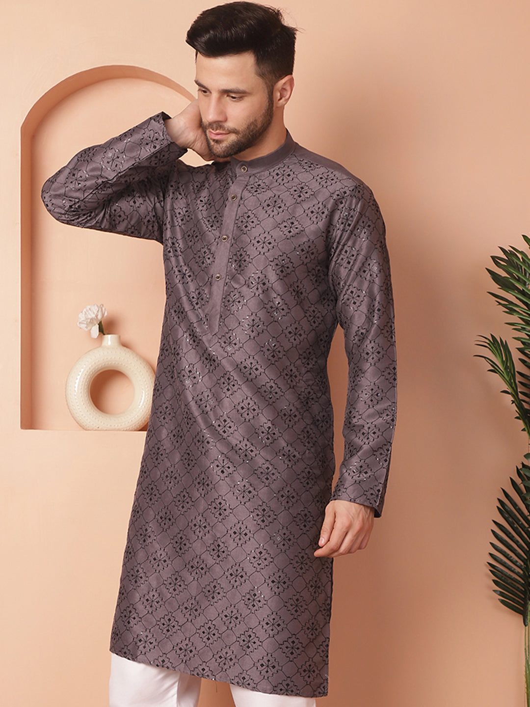 Men's Chikankari and Sequence Kurtas - Taantav