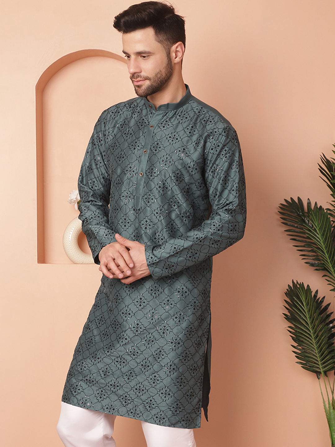 Men's Chikankari and Sequence Kurtas - Taantav