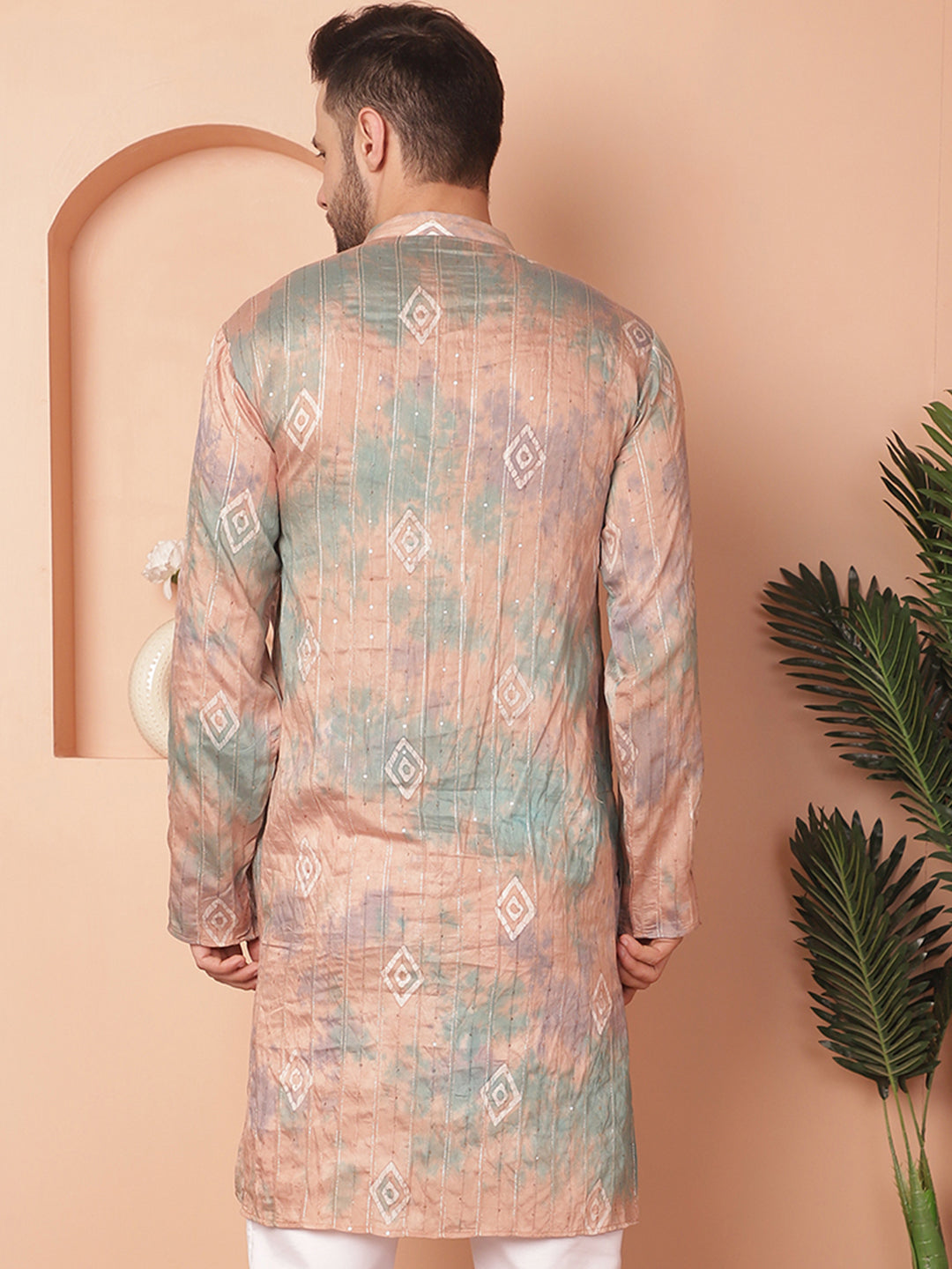 Men's Multi Tie-Dye Printed Kurtas - Taantav