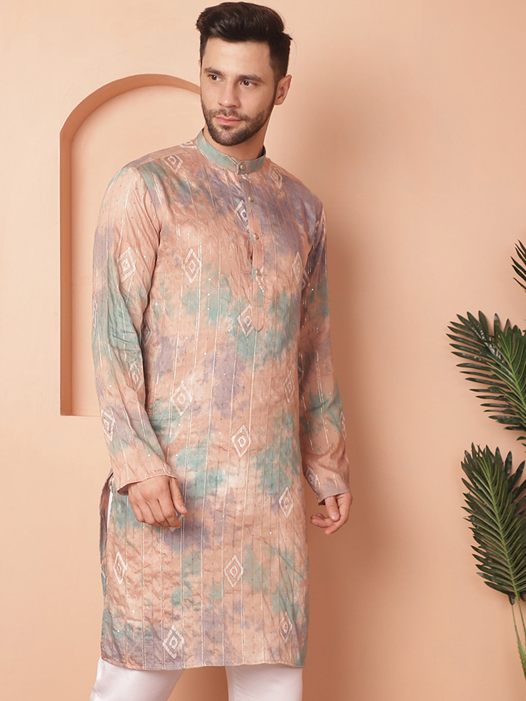 Men's Multi Tie-Dye Printed Kurtas - Taantav