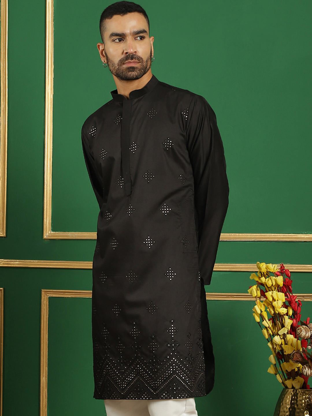 Men's Geometric Printed Kurtas - Taantav