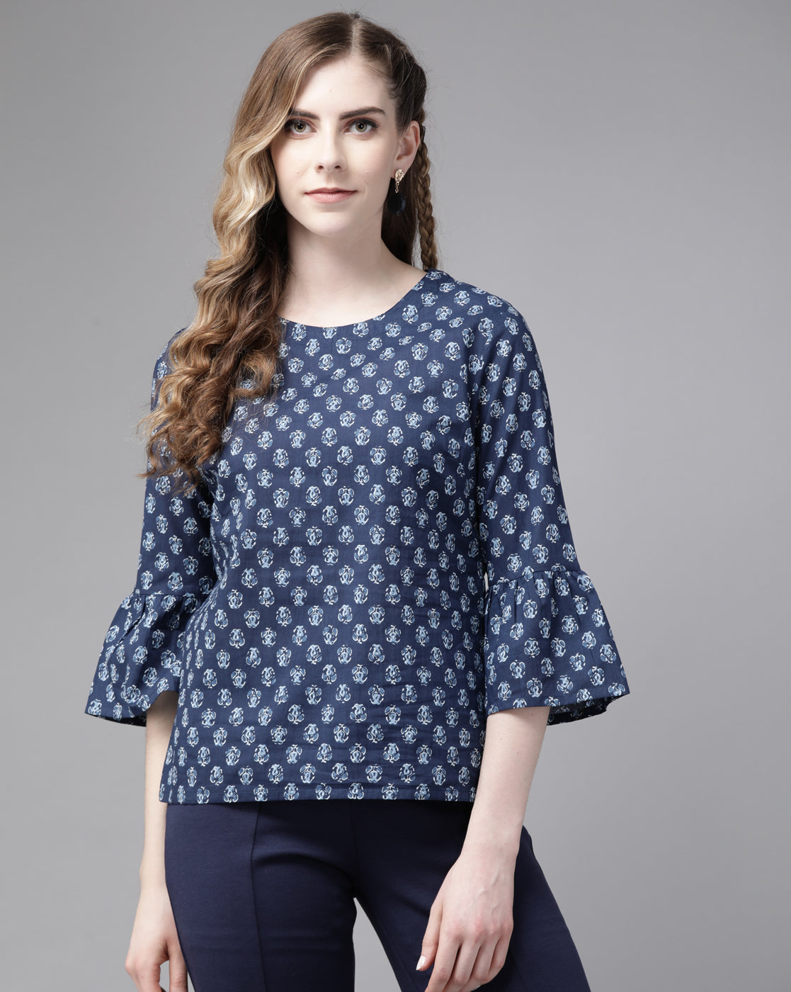 Women's Blue Liva Kurti - Taantav