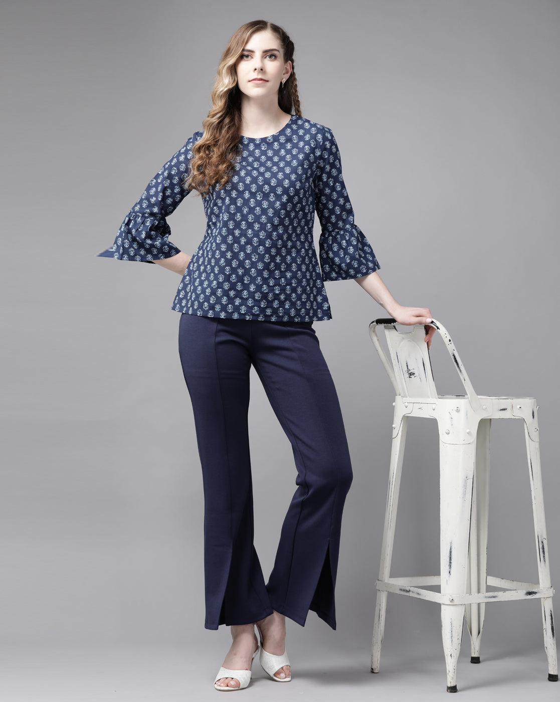 Women's Blue Liva Kurti - Taantav