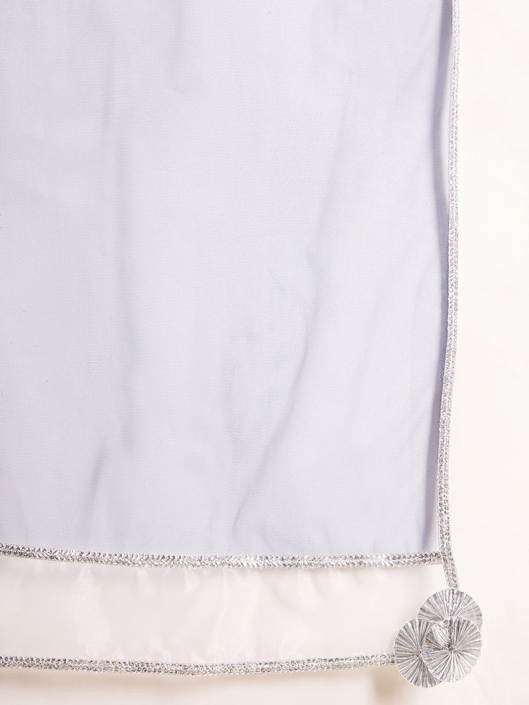 Girls Ethnic Motifs Printed Regular Gotta Patti Cotton Kurta With Palazzos & With Dupatta