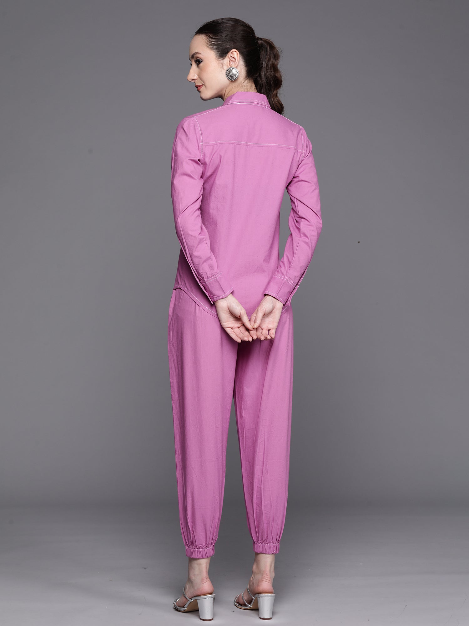 Women's Lavender Pure Cotton Kurta Set - Taantav