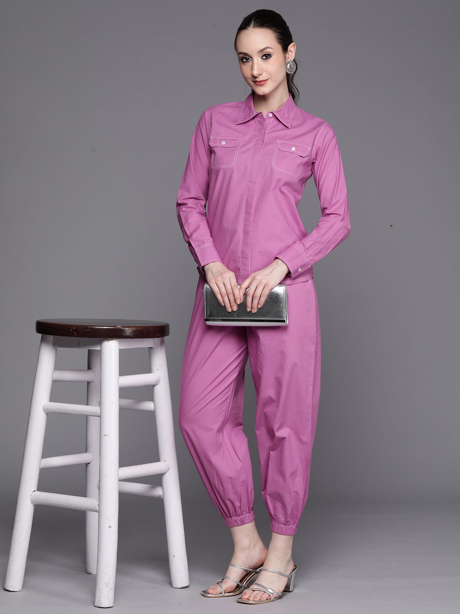 Women's Lavender Pure Cotton Kurta Set - Taantav