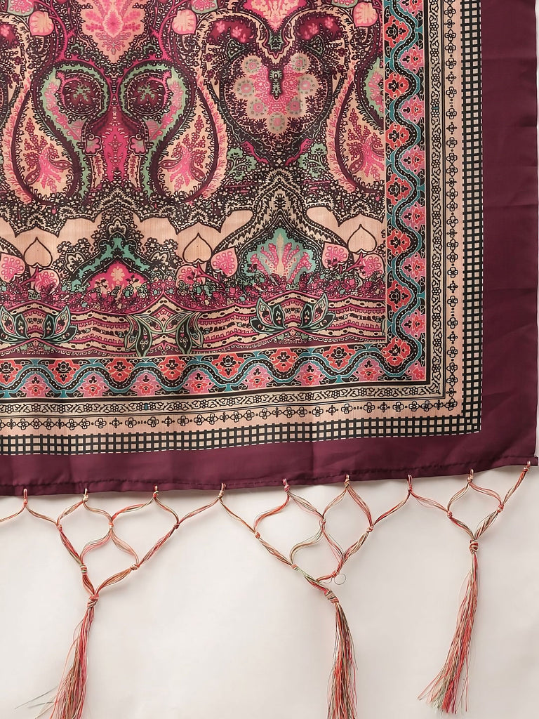 Women's Digital Print Shiney Satin Semistitched Lehenga Choli With Unstitched Blouse And Thred Work Dupatta