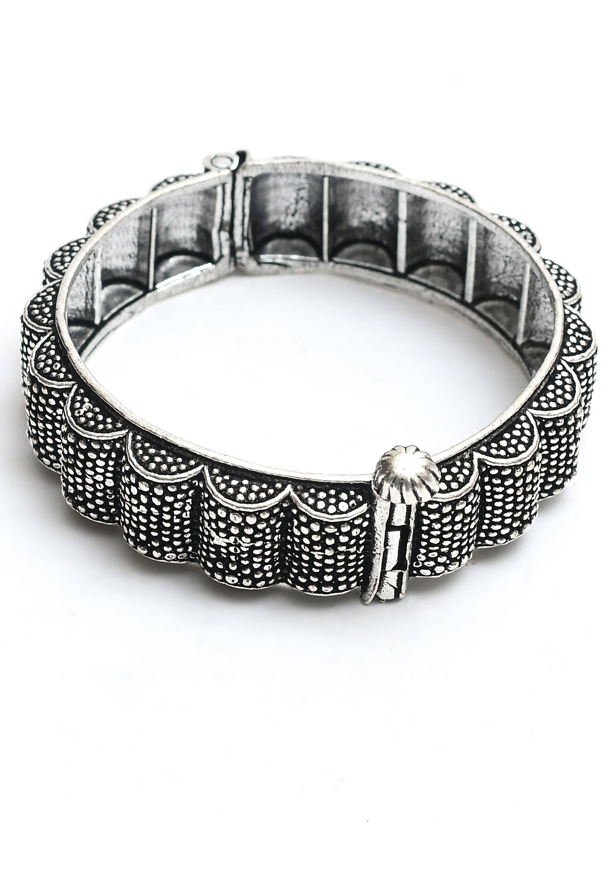 Johar Kamal Silver-Plated German Silver Bracelet Bangles